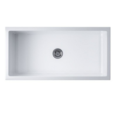 Мойка кухонная Omoikiri Mikura 91-WH 4993260, 91 см, natceramic, цвет белый глянцевый
