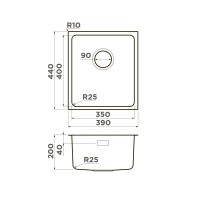 Кухонная мойка Omoikiri Tadzava 39-U/I-LG 4993262, 39 см, цвет светлое золото