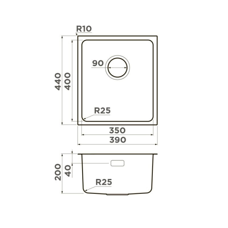 Кухонная мойка Omoikiri Tadzava 39-U/I-LG 4993262, 39 см, цвет светлое золото