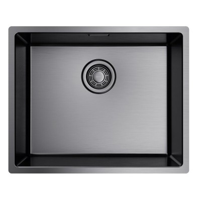 Кухонная мойка Omoikiri Tadzava 54-U/I Ultra 4993267, 54 см, цвет вороненая сталь