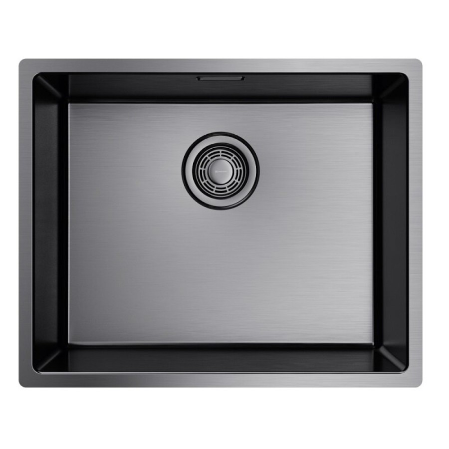Кухонная мойка Omoikiri Tadzava 54-U/I Ultra 4993267, 54 см, цвет вороненая сталь