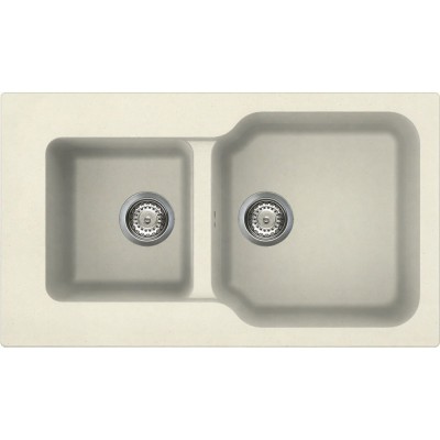 Мойка кухонная Omoikiri Maru 86-2-BE 4993285, 86 см, tetogranit, ваниль