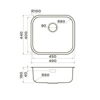 Кухонная мойка Omoikiri Omi 49-U/I 4993301, 49 см, цвет светлое золото