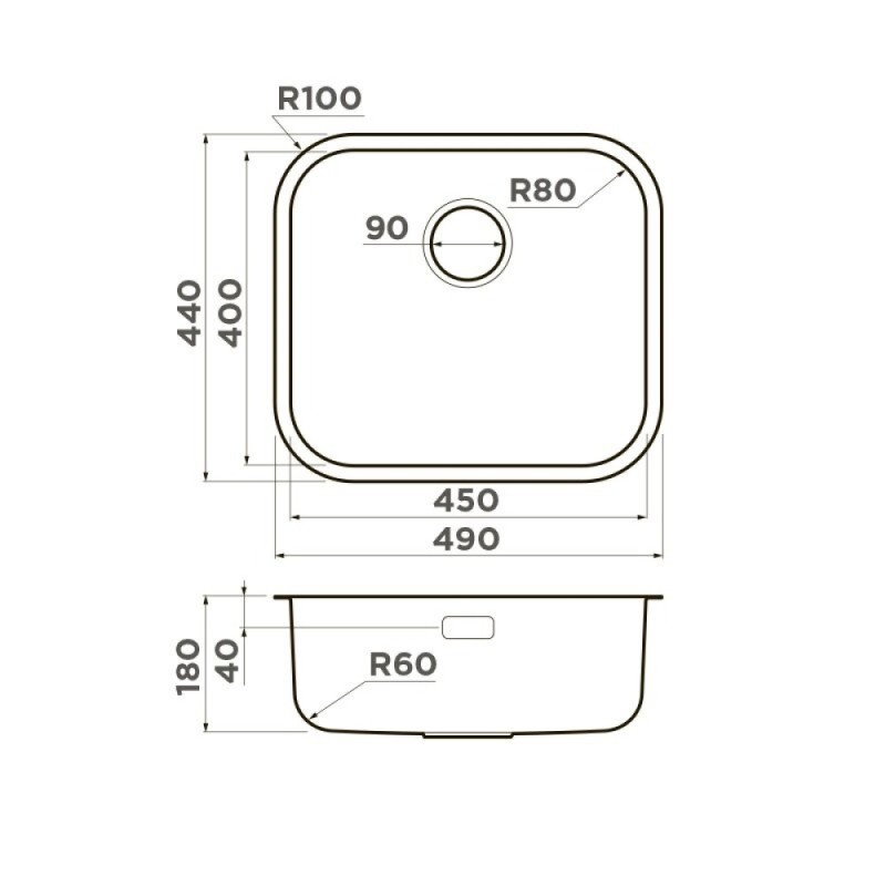 Кухонная мойка Omoikiri Omi 49-U/I 4993301, 49 см, цвет светлое золото