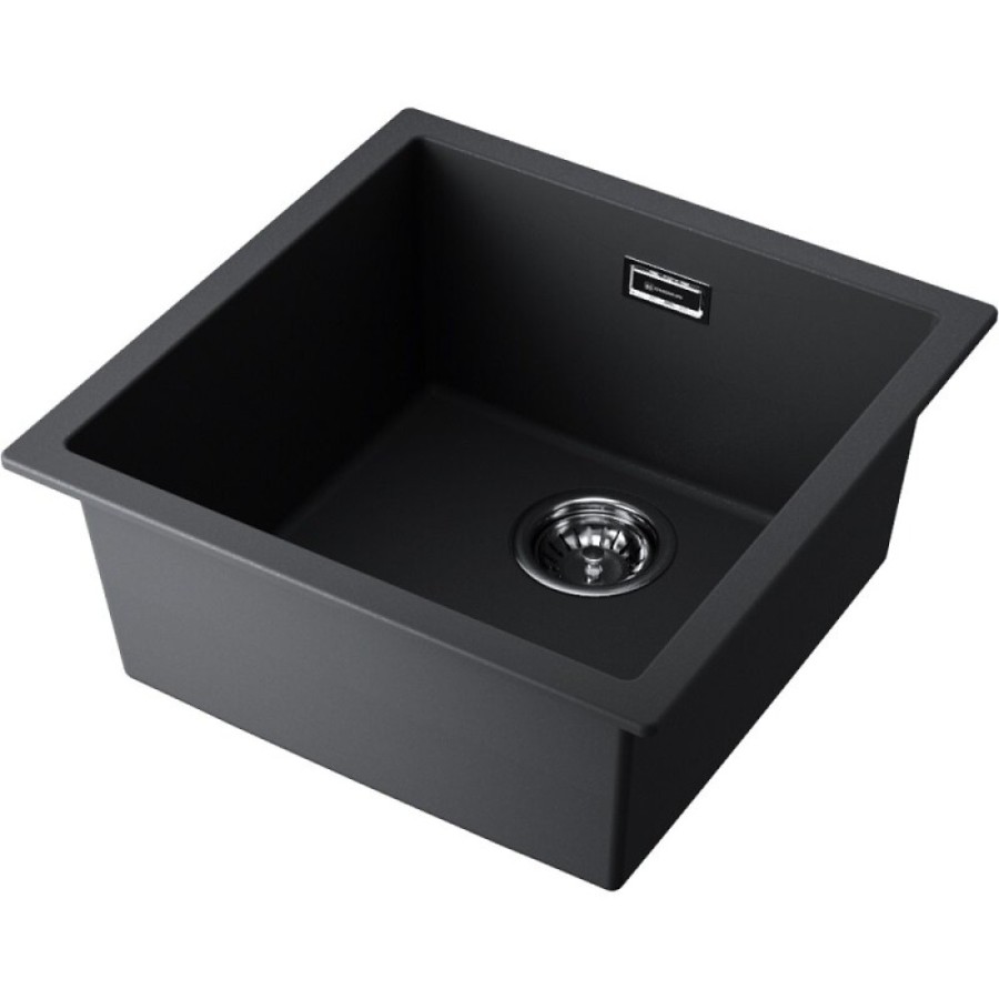 Кухонная мойка Omoikiri Yamakawa 45T-U/I 4993302, 45 см, tetogranit, цвет черный