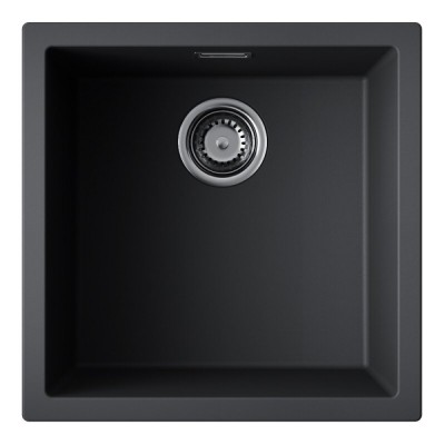 Кухонная мойка Omoikiri Yamakawa 45T-U/I 4993302, 45 см, tetogranit, цвет черный
