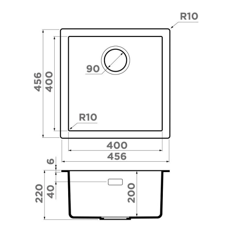 Кухонная мойка Omoikiri Yamakawa 45T-U/I 4993310, 45 см, tetogranit, цвет белый