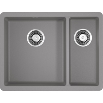 Мойка кухонная Omoikiri Kata 4993390 55-2-U-GR, 55 см, artgranit, leningrad grey