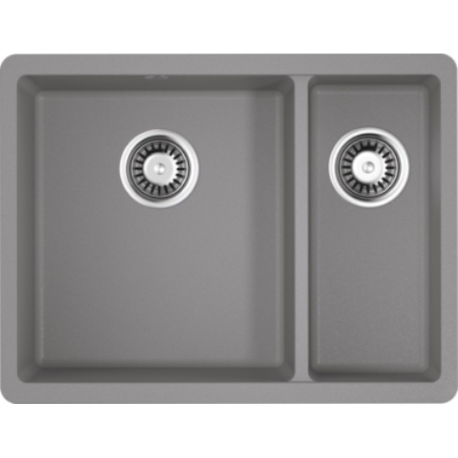 Мойка кухонная Omoikiri Kata 4993390 55-2-U-GR, 55 см, artgranit, leningrad grey