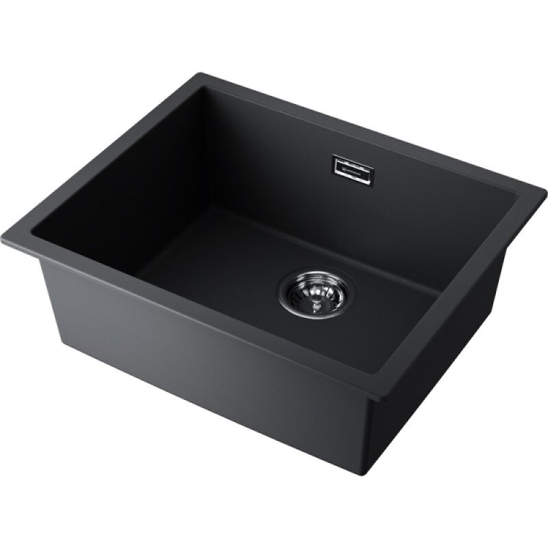 Кухонная мойка Omoikiri Yamakawa 55T-U/I 4993428, 55 см, tetogranit, цвет черный