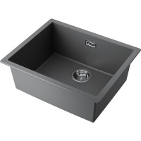 Кухонная мойка Omoikiri Yamakawa 55T-U/I 4993433, 55 см, tetogranit, цвет платина