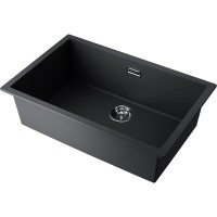 Кухонная мойка Omoikiri Yamakawa 75T-U/I 4993437, 75 см, tetogranit, цвет черный