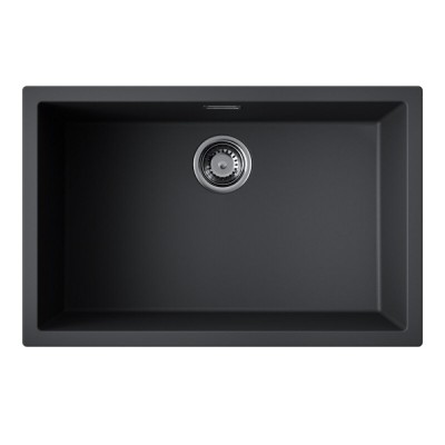 Кухонная мойка Omoikiri Yamakawa 75T-U/I 4993437, 75 см, tetogranit, цвет черный