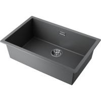 Кухонная мойка Omoikiri Yamakawa 75T-U/I 4993464, 75 см, tetogranit, цвет платина