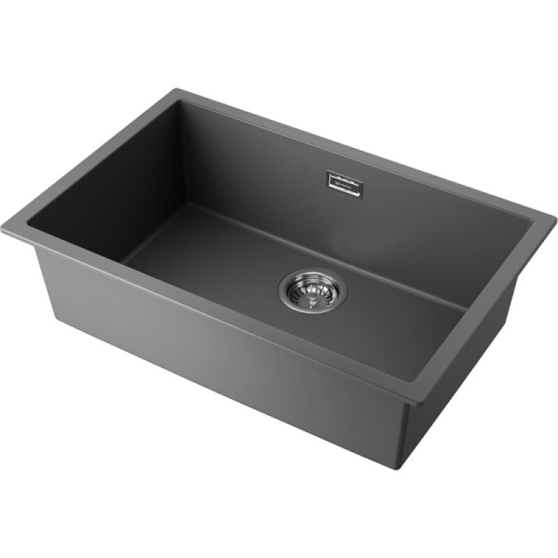Кухонная мойка Omoikiri Yamakawa 75T-U/I 4993464, 75 см, tetogranit, цвет платина