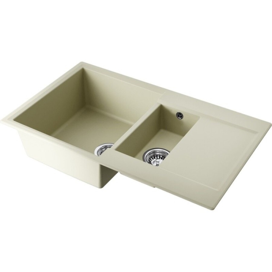 Кухонная мойка Omoikiri Daisen 86-2-BE 4993471, 86 см, artgranit, цвет ваниль