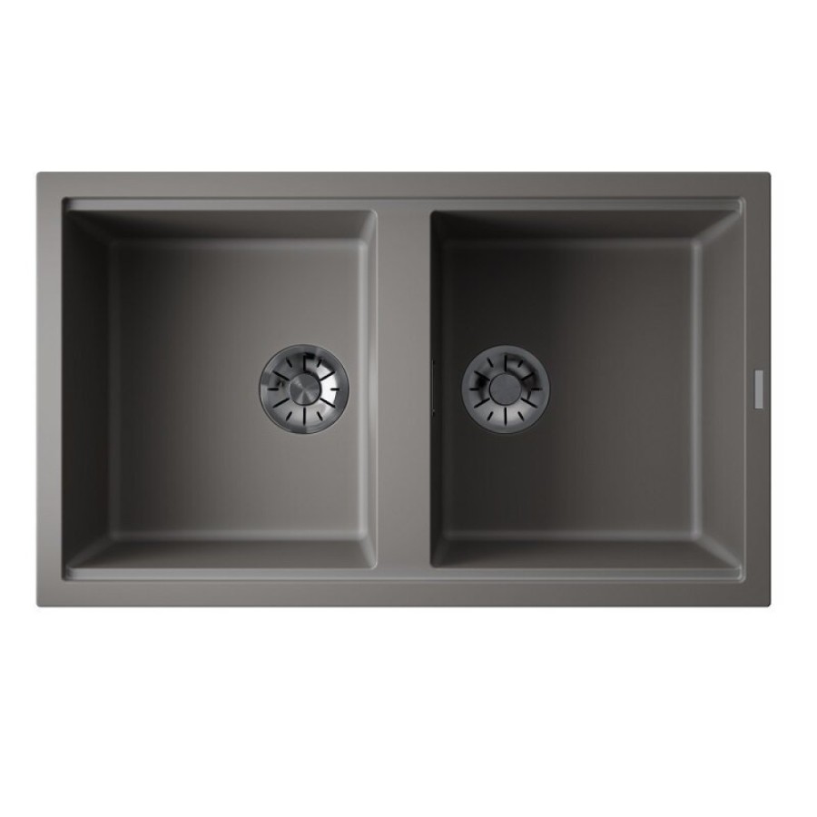 Мойка кухонная Omoikiri Kitagawa 86-2-GR 4993491, 86 см, artceramic, цвет leningrad grey