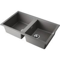 Мойка кухонная Omoikiri Kitagawa 86-2-GR 4993491, 86 см, artceramic, цвет leningrad grey