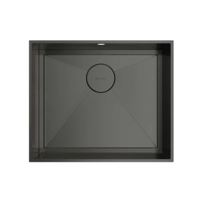 Кухонная мойка Omoikiri Kasen 53-INT GM 53 см, 4993496, воронёная сталь, gunmetal