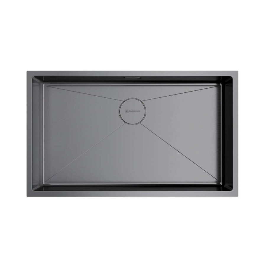 Кухонная мойка Omoikiri Taki 74-U/IF GM 4993498, воронёная сталь, gunmetal