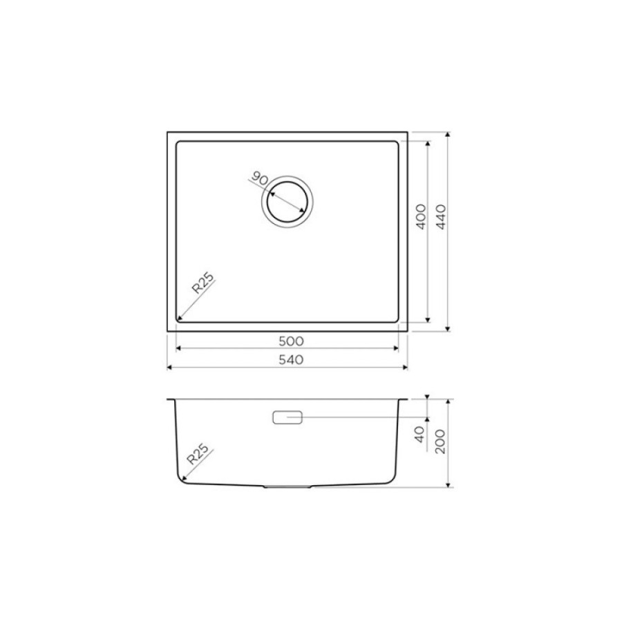 Мойка кухонная Omoikiri Tadzava 4993512 54-U-IN, нержавеющая сталь