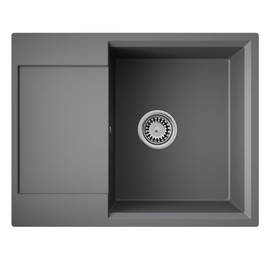 Кухонная мойка Omoikiri Daisen 65T-PL 4993517, 65 см, tetogranit, цвет платина