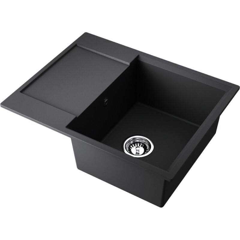 Кухонная мойка Omoikiri Daisen 65T-BL 4993519, 65 см, tetogranit, цвет черный