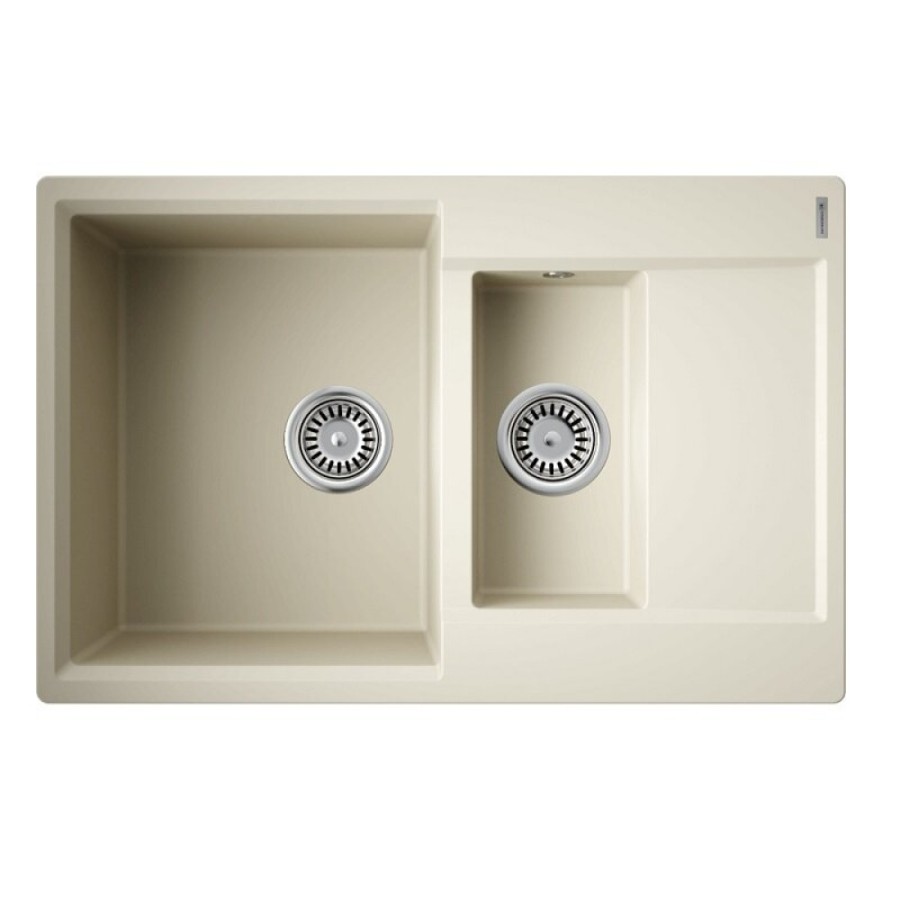 Кухонная мойка Omoikiri Daisen 78-2T-BE 4993529, 78 см, tetogranit, цвет ваниль