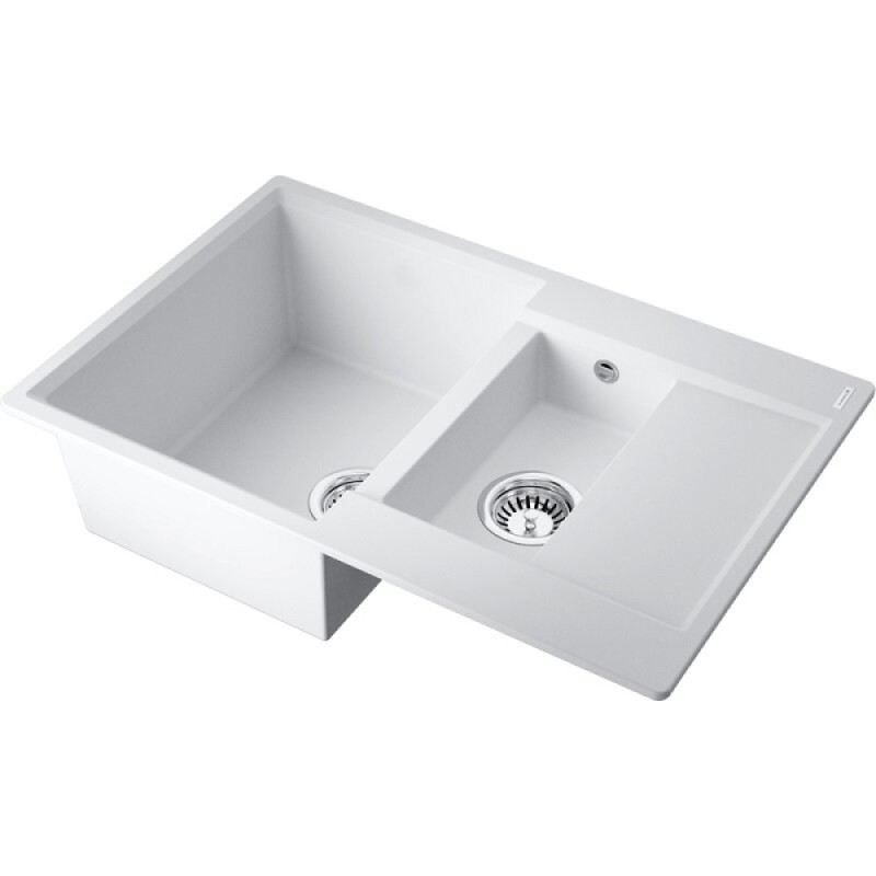 Кухонная мойка Omoikiri Daisen 78-2T-WH 4993530, 78 см, tetogranit, цвет белый