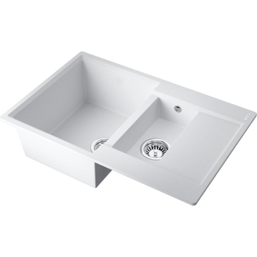 Кухонная мойка Omoikiri Daisen 78-2T-WH 4993530, 78 см, tetogranit, цвет белый