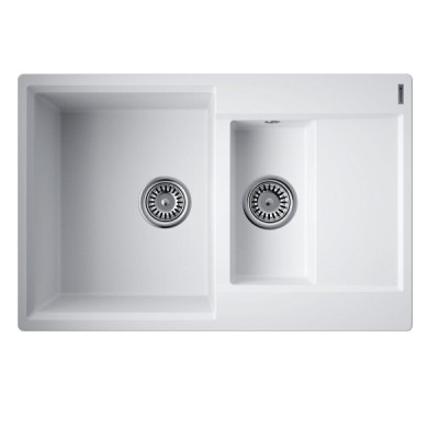 Кухонная мойка Omoikiri Daisen 78-2T-WH 4993530, 78 см, tetogranit, цвет белый