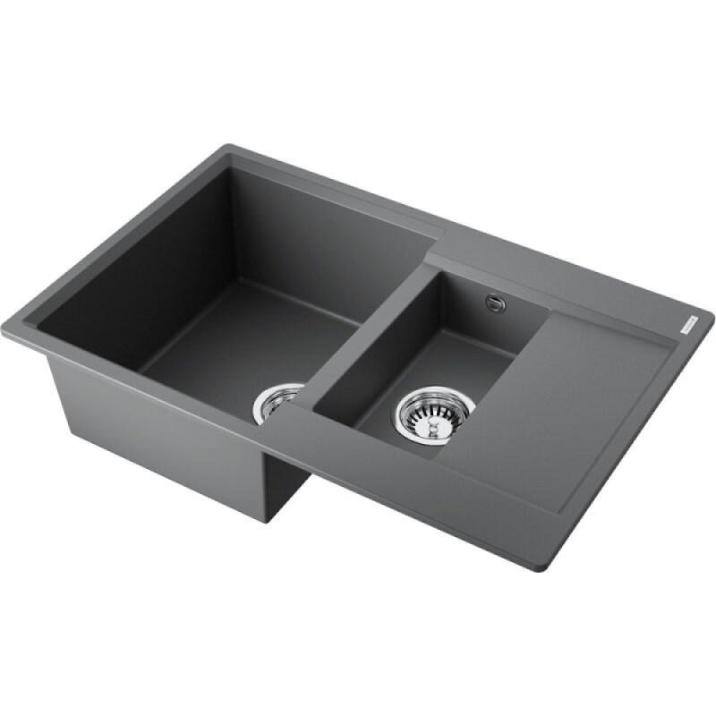 Кухонная мойка Omoikiri Daisen 78-2T-PL 4993533, 78 см, tetogranit, цвет платина