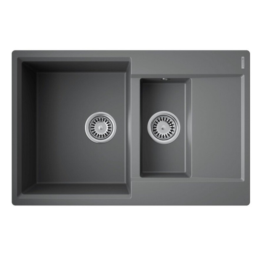 Кухонная мойка Omoikiri Daisen 78-2T-PL 4993533, 78 см, tetogranit, цвет платина