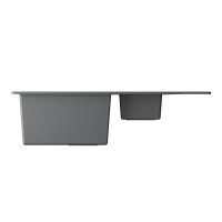 Кухонная мойка Omoikiri Daisen 78-2T-PL 4993533, 78 см, tetogranit, цвет платина