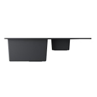 Кухонная мойка Omoikiri Daisen 78-2T-BL 4993535, 78 см, tetogranit, цвет черный