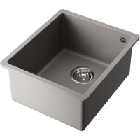 Мойка кухонная Omoikiri Bosen 38-U-GR 4993538, 38 см, tetogranit, цвет leningrad grey