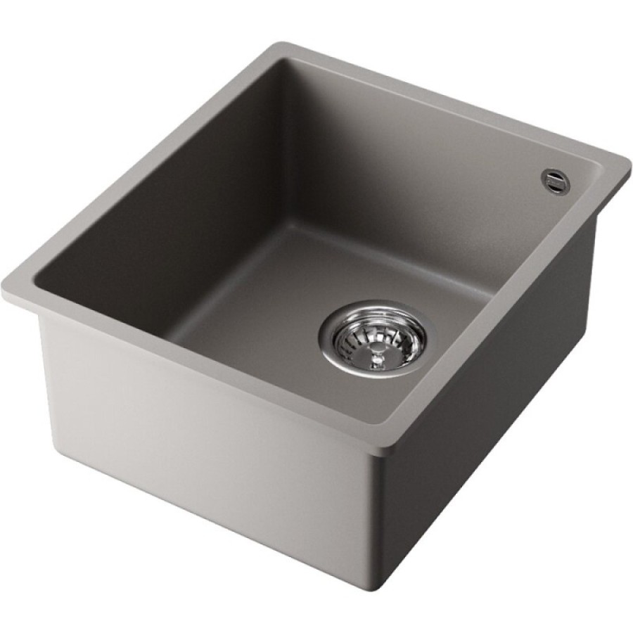 Мойка кухонная Omoikiri Bosen 38-U-GR 4993538, 38 см, tetogranit, цвет leningrad grey