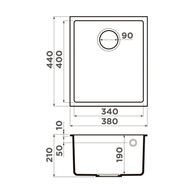 Мойка кухонная Omoikiri Bosen 38-U-GR 4993538, 38 см, tetogranit, цвет leningrad grey