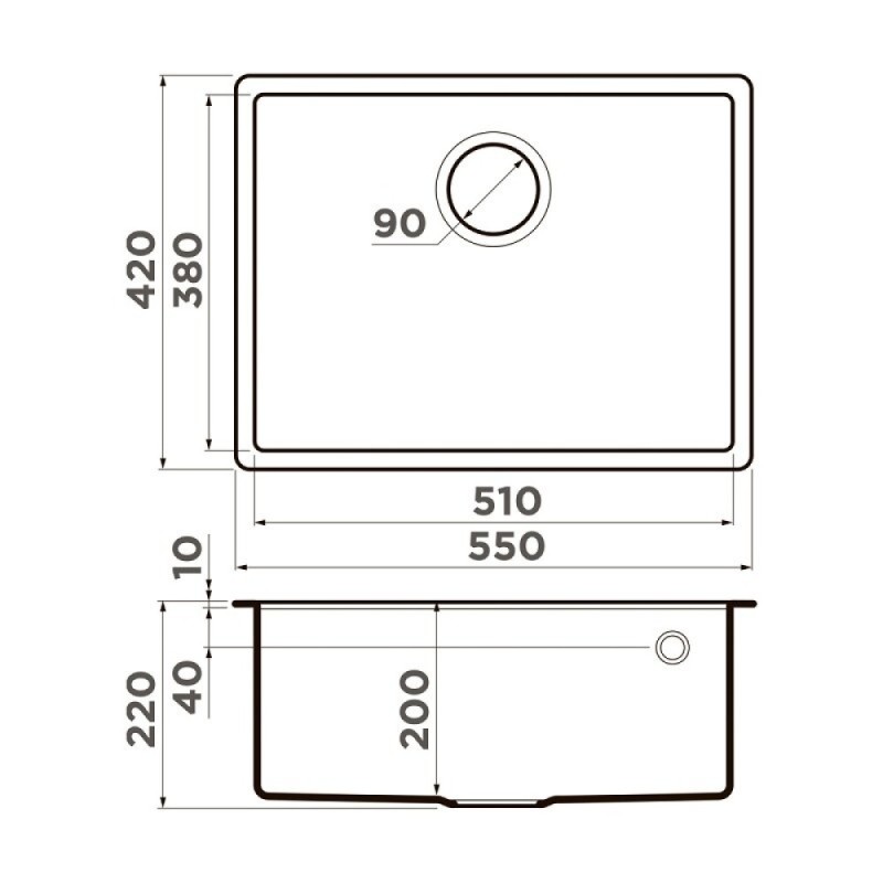 Кухонная мойка Omoikiri Tedori 54-U 4993540, 55 см, tetogranit, цвет leningrad grey