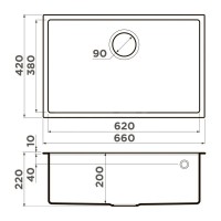 Мойка кухонная Omoikiri Tedori 66-U-GR 4993541, 66 см, tetogranit, leningrad grey