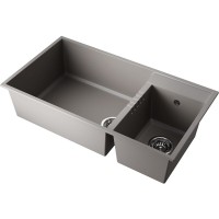 Кухонная мойка Omoikiri Tedori 85-2-U 4993542, 85 см, tetogranit, цвет leningrad grey