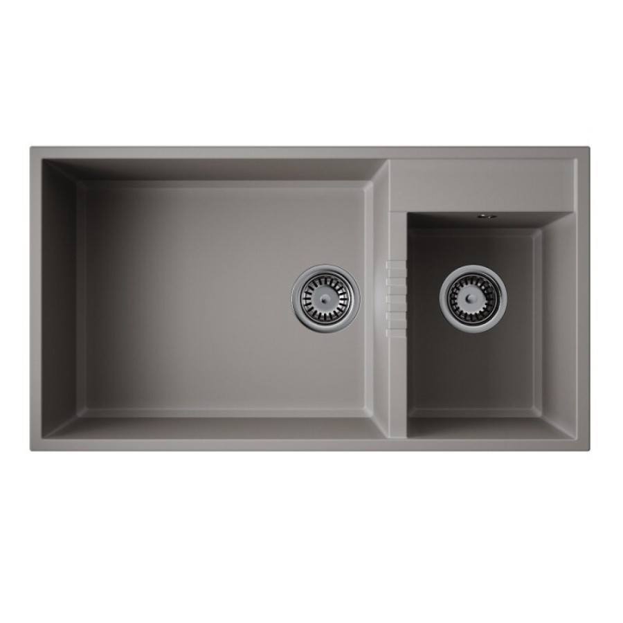 Кухонная мойка Omoikiri Tedori 85-2-U 4993542, 85 см, tetogranit, цвет leningrad grey