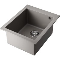 Мойка кухонная Omoikiri Bosen 41-GR 4993543, 41 см, tetogranit, цвет leningrad grey