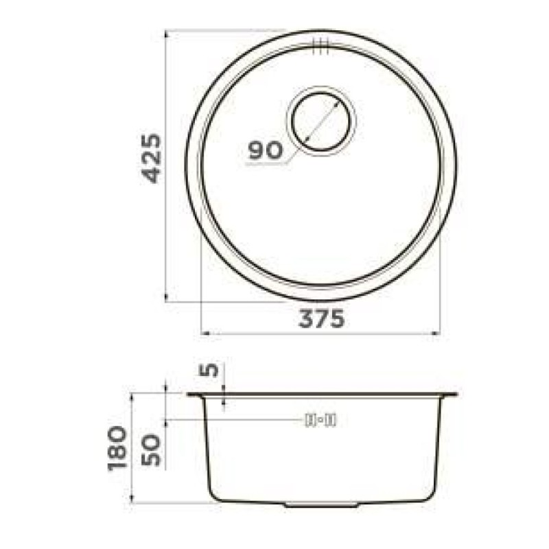 Мойка кухонная Omoikiri Yasugata 48R-GR 4993547, 48.5 см, tetogranit, Leningrad grey