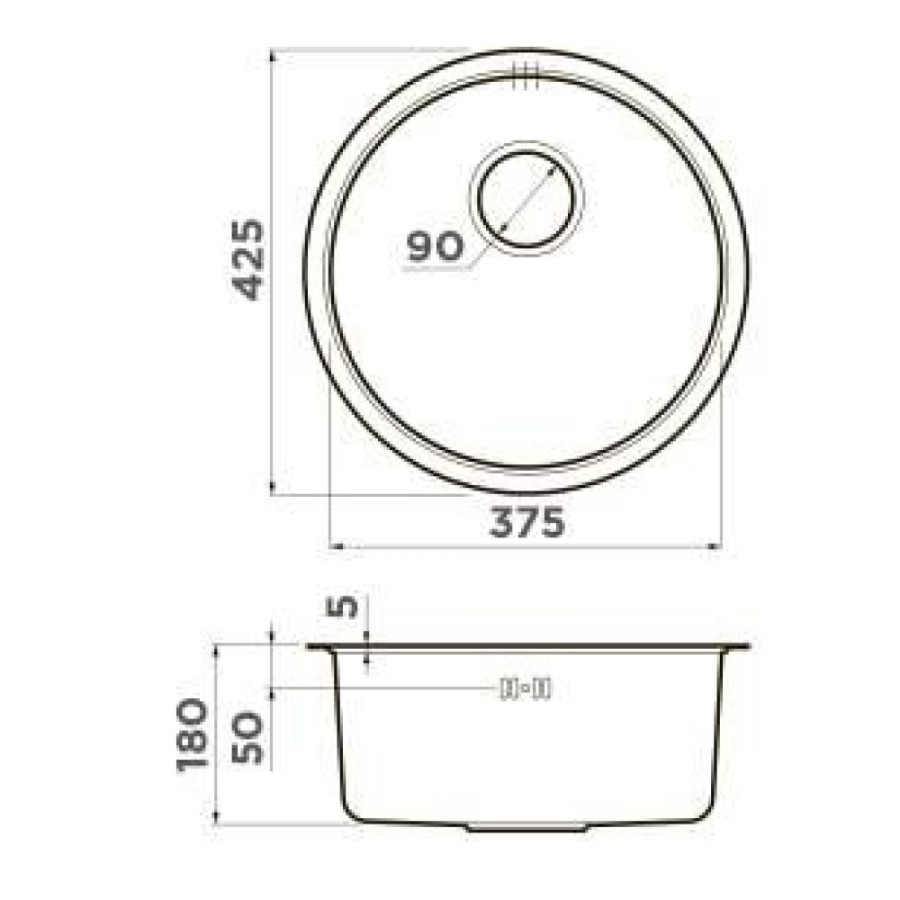 Мойка кухонная Omoikiri Yasugata 48R-GR 4993547, 48.5 см, tetogranit, Leningrad grey