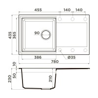 Кухонная мойка Omoikiri Sakaime 78-GR 4993548, 78 см, tetogranit, цвет leningrad grey