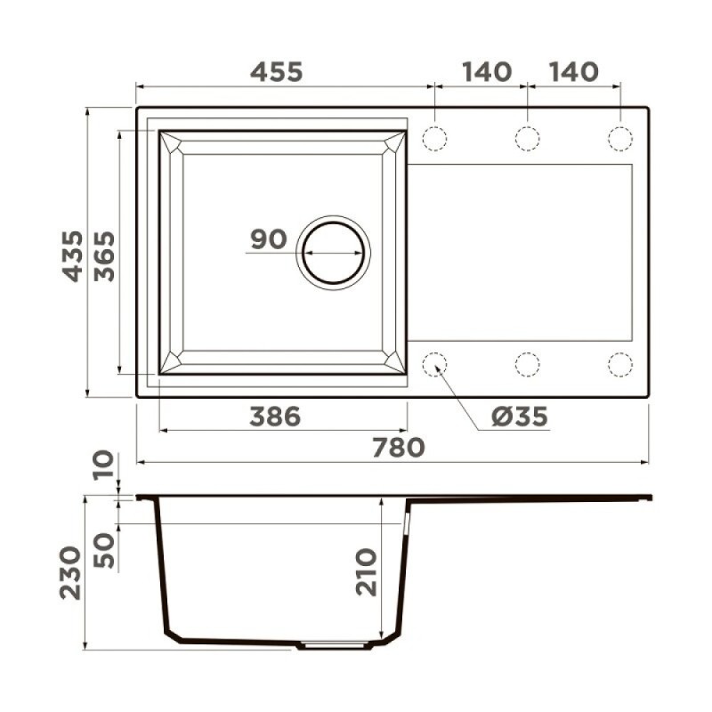 Кухонная мойка Omoikiri Sakaime 78-GR 4993548, 78 см, tetogranit, цвет leningrad grey
