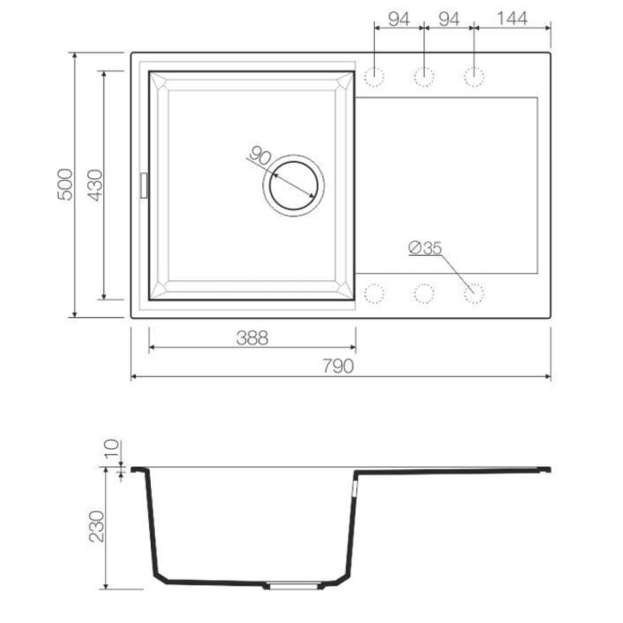Мойка кухонная Omoikiri Sakaime 79-GR 4993553, leningrad grey
