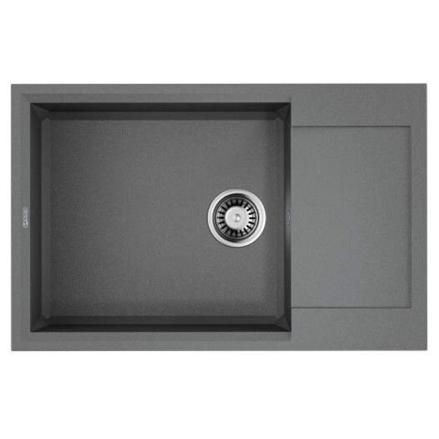 Мойка кухонная Omoikiri Sakaime 78-LB-GR 4993555, 78 см, tetogranit, leningrad grey