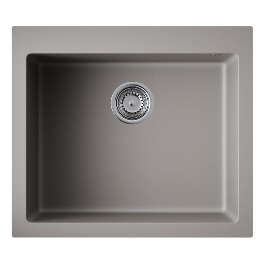Мойка кухонная Omoikiri Bosen 57-ES 4993556, 57 см, tetogranit, цвет leningrad grey